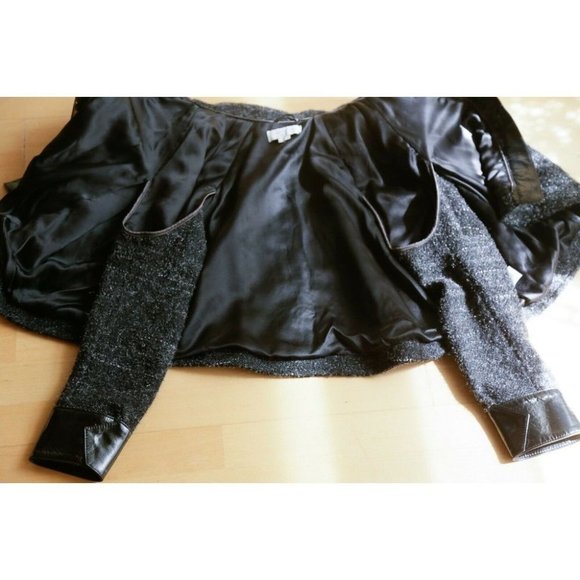 Adam Pluserve by Adam Lippes Dark grey Wool Blend Cape Jacket 8 - Picture 8 of 9